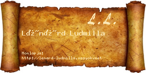 Lénárd Ludmilla névjegykártya